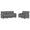 vidaXL Conjunto de Sof&aacute;s 2 pcs Cinzento-Escuro Veludo