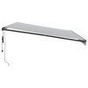 vidaXL Toldo retr&aacute;til autom&aacute;tico com LEDs 500x350 cm antracite/branco
