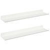 vidaXL Prateleira Flutuante 2 unid. Branco 100 x 9 x 2,5 cm A&ccedil;o