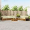 vidaXL Conjunto de Sof&aacute;s para Exterior 8 pcs Natural e Creme