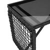 vidaXL Mesa de Exterior Preto 80 x 40 x 40 cm Rattan PE e Vidro