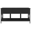 vidaXL Mesa de centro 100x55x50 cm derivados de madeira/metal preto