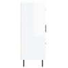 vidaXL Aparador 69,5x34x90 cm madeira processada branco brilhante
