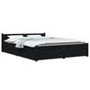 vidaXL Estrutura de cama c/ gavetas 140x190 cm preto