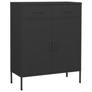 vidaXL Arm&aacute;rio de arruma&ccedil;&atilde;o a&ccedil;o 80x35x101,5 cm antracite
