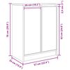 vidaXL Aparador 57x34x76 cm derivados de madeira branco