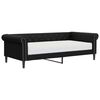 vidaXL Sof&aacute;-cama com colch&atilde;o 90x200 cm couro artificial preto