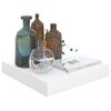 vidaXL Prateleiras de parede suspensas 2 pcs 23x23,5x3,8cm MDF branco