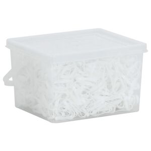 vidaXL El&aacute;sticos para tran&ccedil;as de cavalos 2500 pcs silicone preto