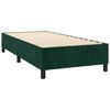 vidaXL Cama box spring c/ colch&atilde;o/LED 100x200 cm veludo verde-escuro