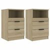 vidaXL Mesas de cabeceira 2pcs derivados de madeira carvalho sonoma