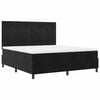 vidaXL Cama Box Spring LED com colch&atilde;o Preto 180 x 200 cm tecido