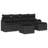 vidaXL Conjunto de Sof&aacute; de Jardim 6 unid. Rattan Sint&eacute;tico