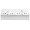 vidaXL Suporte gastronorm c/ 4 recipientes GN 1/6 a&ccedil;o inoxid&aacute;vel