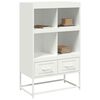vidaXL Móvel alto 68x39x111,5 cm aço branco