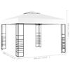vidaXL Tenda de jardim 3x3m branco