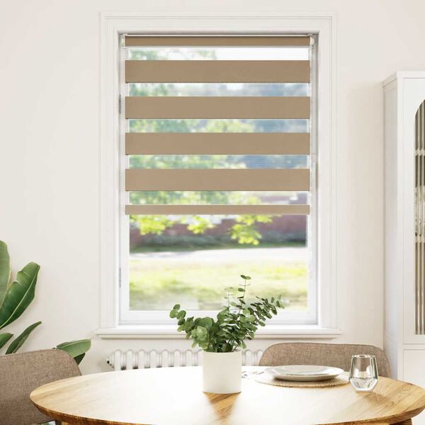 vidaXL Cortina de zebra 75x100 cm largura do tecido 70,9 cm poli&eacute;ster