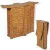 vidaXL Mesa de bar dobr&aacute;vel 155x53x105 cm madeira teca maci&ccedil;a