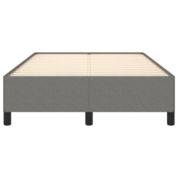 vidaXL Estrutura de cama sem colch&atilde;o cinza escuro 120x190 cm tecido