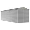 vidaXL Abrigo de jardim cinza claro 191x640x198 cm a&ccedil;o galvanizado