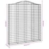 vidaXL Cestos gabi&atilde;o arqueados 2pcs 200x30x220/240cm ferro galvanizado