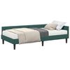 vidaXL Estrutura de Cama de Canto com Colch&atilde;o 2 unid. Verde Veludo