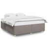 vidaXL Cama sem colch&atilde;o 180x200 cm tecido castanho-acinzentado
