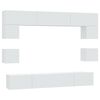 vidaXL Conjunto m&oacute;veis de TV 8 pcs madeira processada branco