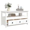 vidaXL Mesa de centro 102x49x55 cm pinho maci&ccedil;o branco