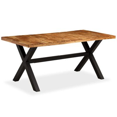 vidaXL Mesa de jantar madeira maciça de mangueira e acácia 180x90x76cm