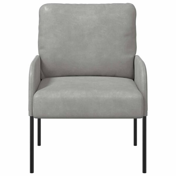 vidaXL Sof&aacute;s com almofada 55cm Cinzento-claro Contraplacado