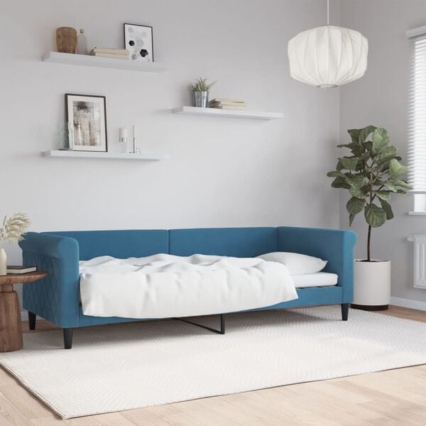 vidaXL Sof&aacute;-cama 80x200 cm veludo azul