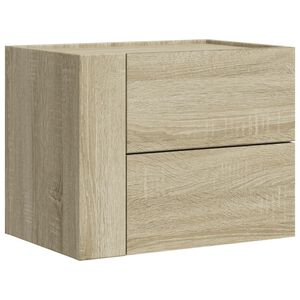 vidaXL Mesa de cabeceira de parede 45x30x35 cm carvalho sonoma