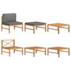 vidaXL 3 pcs conj. lounge de jardim + almofad&otilde;es cinzento-escuro teca