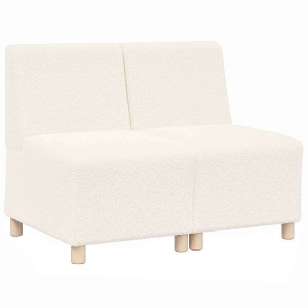 vidaXL Unidade de Sof&aacute; Modular Sem Bra&ccedil;os 2 pcs Creme 55 x 74 x 82 cm