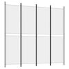 vidaXL Biombo com 4 pain&eacute;is 200x200 cm tecido branco