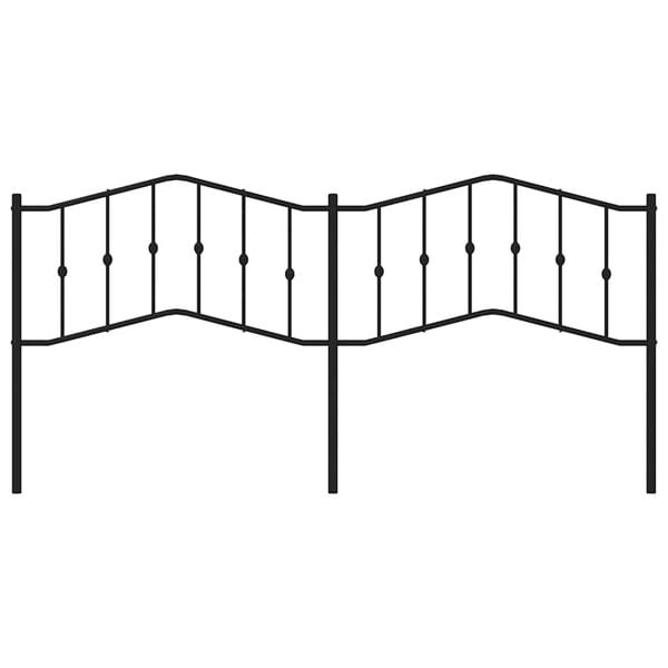 vidaXL Cabeceira de substitui&ccedil;&atilde;o 193 cm metal preto