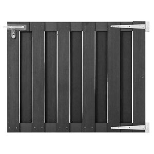 vidaXL Port&atilde;o de jardim 100x80 cm WPC cinzento