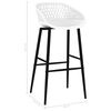 vidaXL 7 pcs conjunto de bar preto e branco