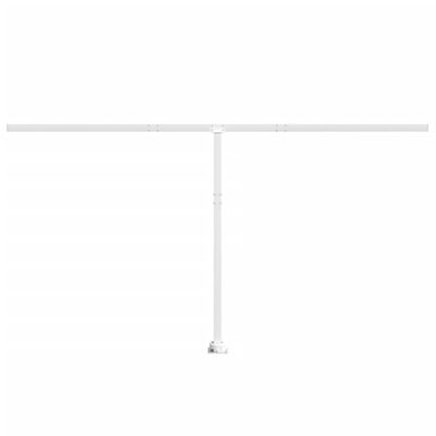 vidaXL Conjunto de postes para toldo 450x245 cm ferro branco