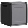vidaXL Caixa arruma&ccedil;&atilde;o p/ jardim 54x53x57 cm 130L cinza-escuro e preto