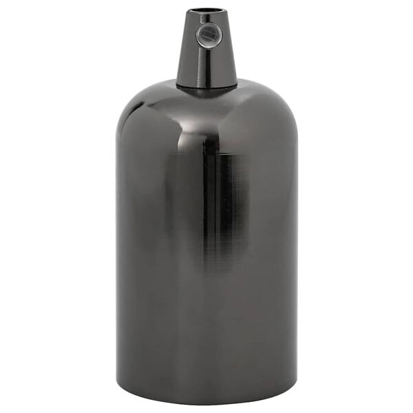 vidaXL Casquilhos de l&acirc;mpadas 2 pcs Preto brilhante E27