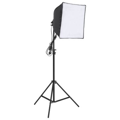 vidaXL Kit iluminação de estúdio fotográfico com mesa
