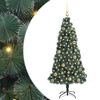 vidaXL &Aacute;rvore de Natal Artificial Pr&eacute;-iluminada com Conjunto de Bolas
