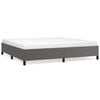 vidaXL Estrutura de cama sem colch&atilde;o 200x200cm couro artificial cinzento