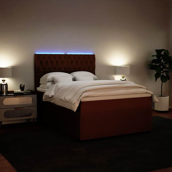 vidaXL Cama com molas/colch&atilde;o 140x200 cm veludo rosa