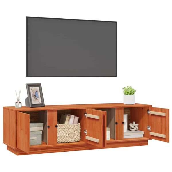 vidaXL Gabinete para TV Castanho Cera 140 x 40 x 40 cm