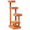 vidaXL &Aacute;rvore para gatos 45,5x49x103 cm pinho maci&ccedil;o castanho-mel