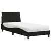 vidaXL Cama com colch&atilde;o Hanko 90x200 cm tecido preto