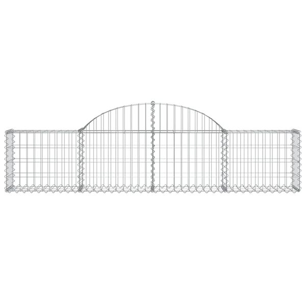 vidaXL Cestos gabião arqueados 20pcs 200x30x40/60 cm ferro galvanizado